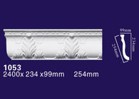 Υλική εσωτερική διακοσμητική κορώνα PU που φορμάρει το άσπρο χρώμα για τον τοίχο/την οροφή