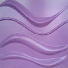 Υλικά τρισδιάστατα πλαστικά κεραμίδια τοίχων PVC, λευκές εσωτερικές τρισδιάστατες επιτροπές τοίχων κυμάτων