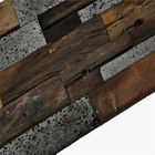 Φυσικό ξύλινο μικτό πάτωμα χρώμα μωσαϊκών, παλαιές επιτροπές τοίχων σκαφών μορφωματικές ξύλινες
