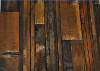 Τετραγωνικές καφετιές ξύλινες επιτροπές τοίχων μωσαϊκών, τρισδιάστατος ξύλινος τοίχος επίδρασης που ξυλεπενδύουν τα φύλλα